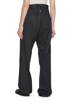 Back View - Click To Enlarge - MAISON MARGIELA - Striped Cavalry Wool Pants