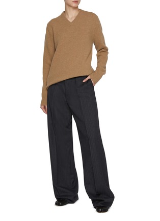 Figure View - Click To Enlarge - MAISON MARGIELA - Striped Cavalry Wool Pants