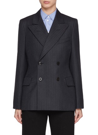 Main View - Click To Enlarge - MAISON MARGIELA - Barathea Striped Wool Blazer