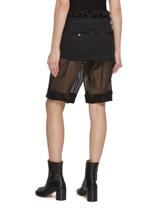 Back View - Click To Enlarge - MAISON MARGIELA - Sheer Layered Skirt Shorts