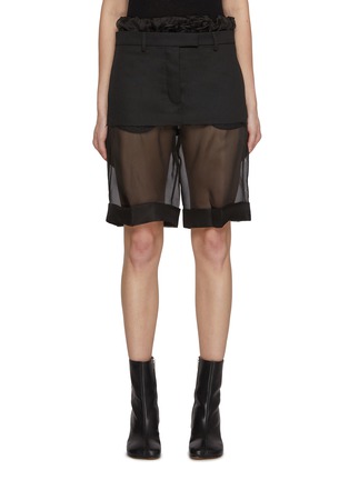 Main View - Click To Enlarge - MAISON MARGIELA - Sheer Layered Skirt Shorts