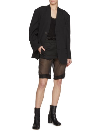 Figure View - Click To Enlarge - MAISON MARGIELA - Sheer Layered Skirt Shorts