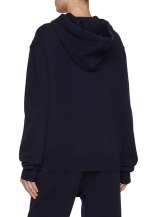 Back View - Click To Enlarge - MAISON MARGIELA - Décortiqué Wool Cashmere Hoodie