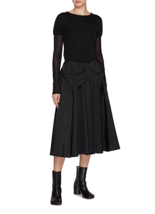 Figure View - Click To Enlarge - MAISON MARGIELA - Taffeta Convertible Midi Skirt