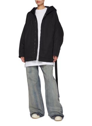 Figure View - Click To Enlarge - RICK OWENS DRKSHDW - Geth Waxed Denim Jeans