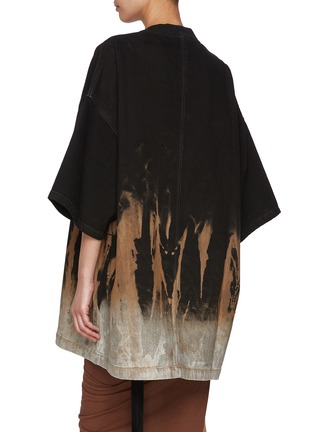 Back View - Click To Enlarge - RICK OWENS DRKSHDW - Boxy Tommy Flame Hem Cotton T-Shirt