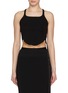 Main View - Click To Enlarge - RICK OWENS DRKSHDW - Raw Hem Cropped Cotton Tank Top