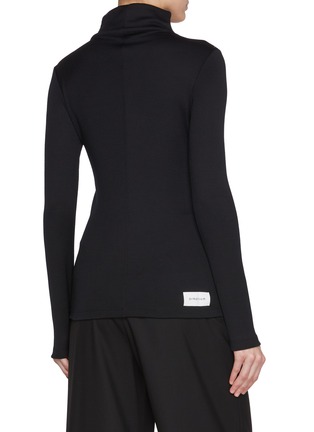 Back View - Click To Enlarge - ARMARIUM - Turtleneck Slouch Neck Wool Top