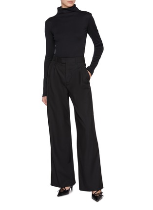 Figure View - Click To Enlarge - ARMARIUM - Turtleneck Slouch Neck Wool Top