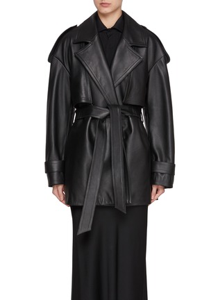 Main View - Click To Enlarge - ARMARIUM - Emma Wrap Leather Trench Coat