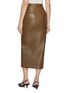 Back View - Click To Enlarge - ARMARIUM - Lula Slit Leather Midi Skirt