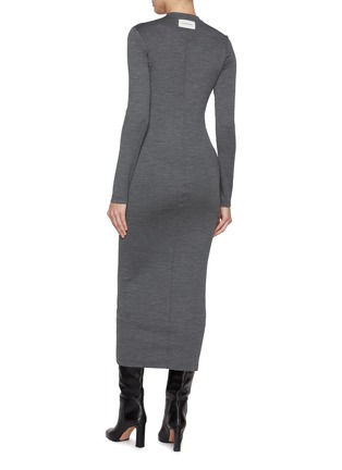 Back View - Click To Enlarge - ARMARIUM - Matilde Wool Midi Dress