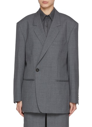 Main View - Click To Enlarge - ARMARIUM - Hubby Tailored Wool Blazer