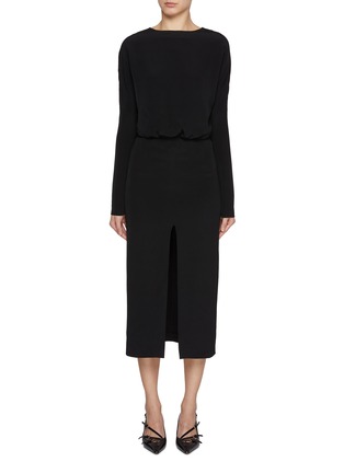 Main View - Click To Enlarge - ARMARIUM - Diana Silk Cady Midi Dress