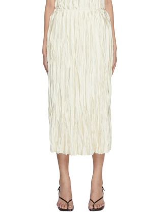 Main View - Click To Enlarge - VINCE - Crushed Bia Strip Midi Skirt