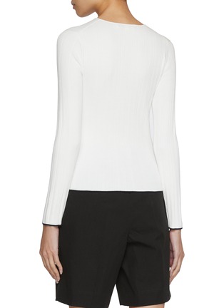 Back View - Click To Enlarge - VINCE - Tipped Edge Henley Top