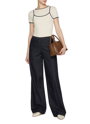 Figure View - Click To Enlarge - VINCE - Elastic Waist Wide Leg Pants