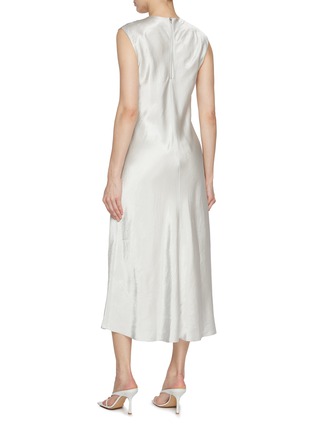 Back View - Click To Enlarge - VINCE - Satin Bias Cap-Sleeve Dress