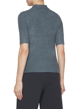 Back View - Click To Enlarge - VINCE - Soft Bouclé Polo Sweater