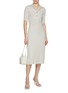 Figure View - Click To Enlarge - VINCE - Ribbed Cotton Blend Midi Dress