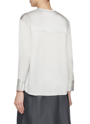 Back View - Click To Enlarge - VINCE - Band Collar Blouse