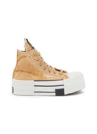 Main View - Click To Enlarge - RICK OWENS DRKSHDW - X Converse DBL DRKSTAR Overdyed High Top Sneakers