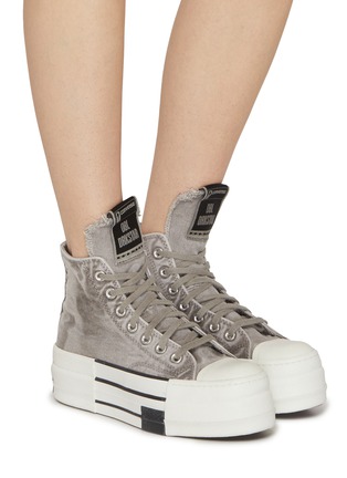 Figure View - Click To Enlarge - RICK OWENS DRKSHDW - X Converse DBL DRKSTAR Overdyed High Top Sneakers