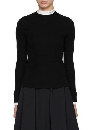 Main View - Click To Enlarge - SOUTHCAPE - Long Sleeve Crewneck Knit Top