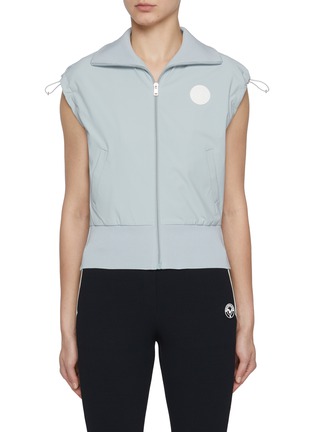 Main View - Click To Enlarge - SOUTHCAPE - Cap Sleeve Zip Up Gilet