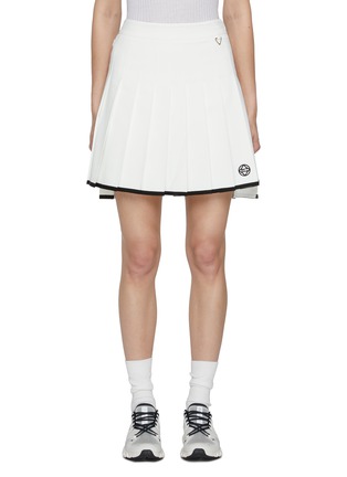 Main View - Click To Enlarge - SOUTHCAPE - Contrast Trim Pleated Mini Skirt
