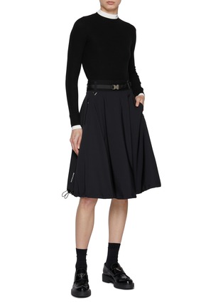 Figure View - Click To Enlarge - SOUTHCAPE - Detachable Pouch Flared Midi Skirt