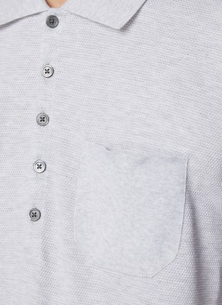  - THOM BROWNE  - Four Bar Cotton Polo Shirt