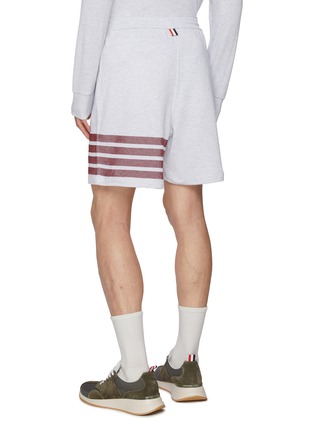 Back View - Click To Enlarge - THOM BROWNE  - Four Bar Cotton Sweat Shorts