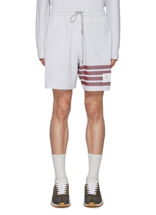 Main View - Click To Enlarge - THOM BROWNE  - Four Bar Cotton Sweat Shorts