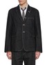 Main View - Click To Enlarge - THOM BROWNE - Unconstructed Dark Wash Denim Blazer