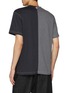 Back View - Click To Enlarge - THOM BROWNE  - Funmix Two-Toned Pocket Cotton T-Shirt