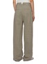 Back View - Click To Enlarge - PACO RABANNE - Front Pleat Checkered Wool Blend Pants