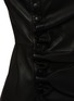  - PACO RABANNE - Side Gather Leather Mini Dress