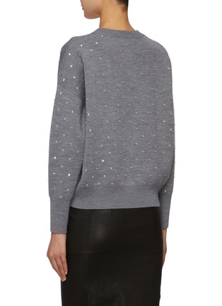 Back View - Click To Enlarge - PACO RABANNE - Crystal Embellished Wool Sweather