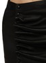  - PACO RABANNE - Side Gather Leather Midi Skirt