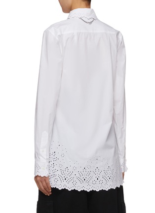 Back View - Click To Enlarge - PACO RABANNE - Lace Embroidered Anglaise Shirt