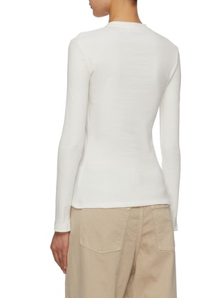 Back View - Click To Enlarge - PACO RABANNE - Lace Up Henley Top