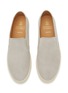 Detail View - Click To Enlarge - BRUNELLO CUCINELLI - Washed Suede Slip On Loafers