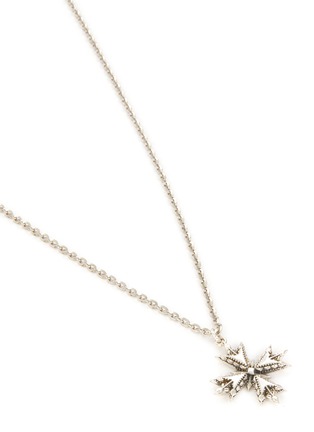 Detail View - Click To Enlarge - EMANUELE BICOCCHI - Small Sterling Silver Crest Cross Necklace