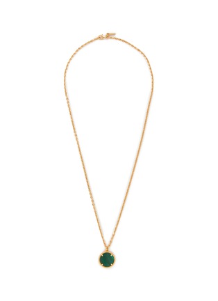 Main View - Click To Enlarge - EMANUELE BICOCCHI - 24K Gold Plated Sterling Silver Malachite Amulet Pendant Necklace