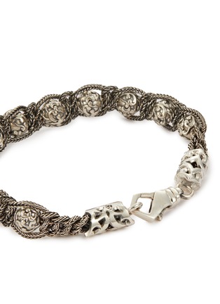 Detail View - Click To Enlarge - EMANUELE BICOCCHI - Sterling Silver Arabesque Shamballa Bracelet