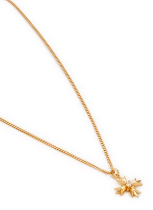 Detail View - Click To Enlarge - EMANUELE BICOCCHI - 24K Gold Plated Sterling Silver Crest Zirconia Necklace