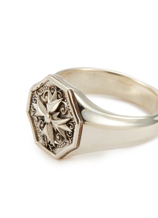 Detail View - Click To Enlarge - EMANUELE BICOCCHI - Sterling Silver Crest Signet Ring