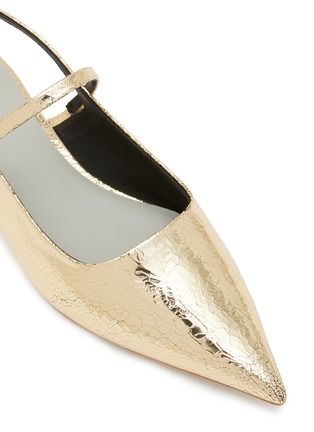 Detail View - Click To Enlarge - EQUIL - Glasgow Single Band Metallic Leather Flats