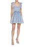 Figure View - Click To Enlarge - ALICE & OLIVIA - Amina Corset Denim Mini Dress